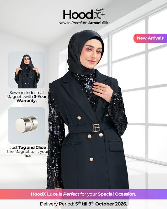 HoodX⁺Plus Luxe in Raven Black