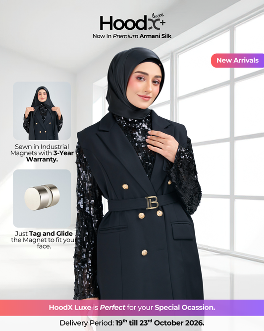 HoodX⁺Plus Luxe in Raven Black