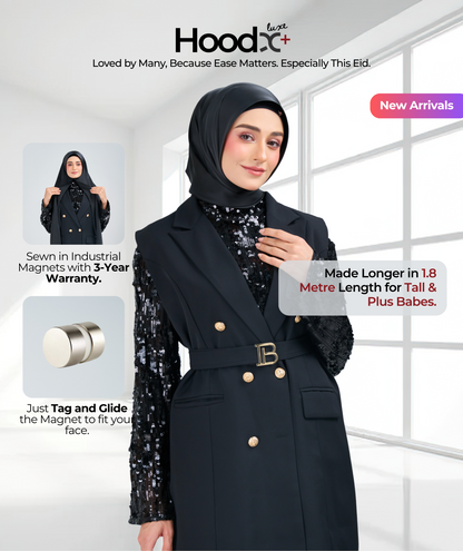 [8.8 MARKDOWN] HoodX⁺Plus Luxe in Raven Black
