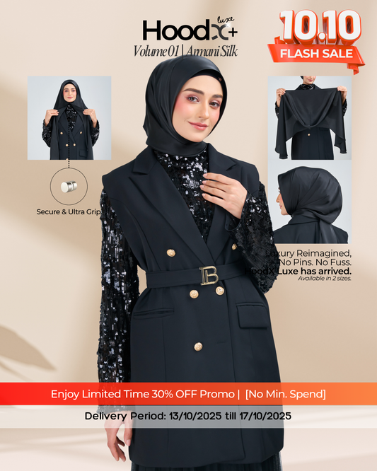 [★New] HoodX⁺Plus Luxe in Raven Black