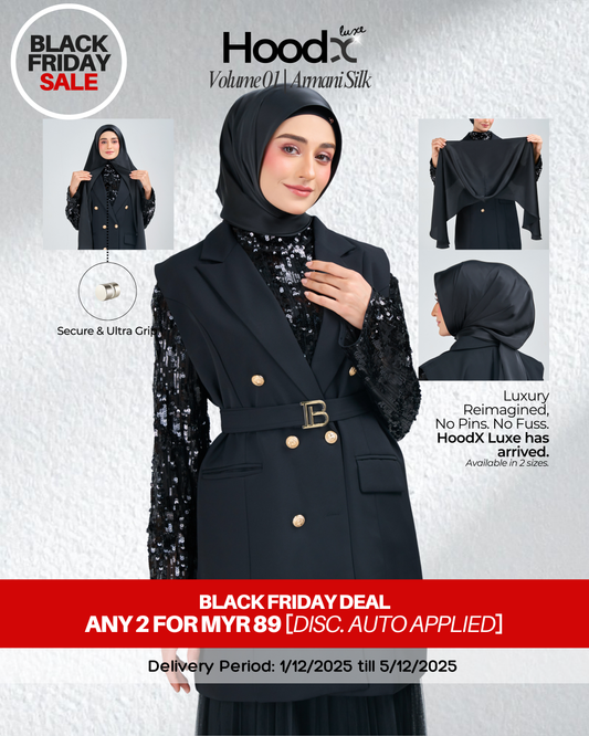 [BFS] HoodX Luxe in Raven Black