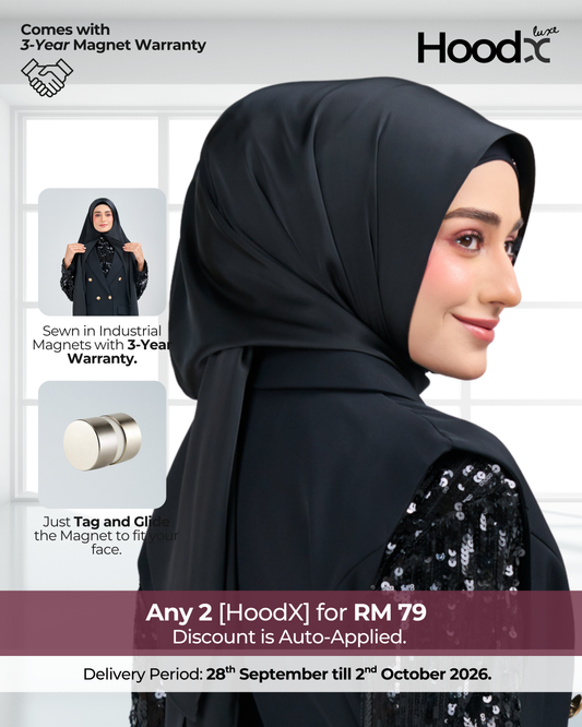HoodX Luxe in Raven Black