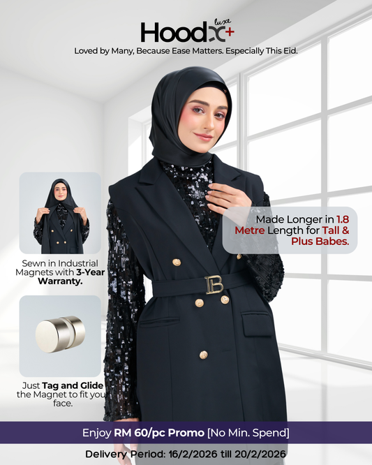 HoodX⁺Plus Luxe in Raven Black