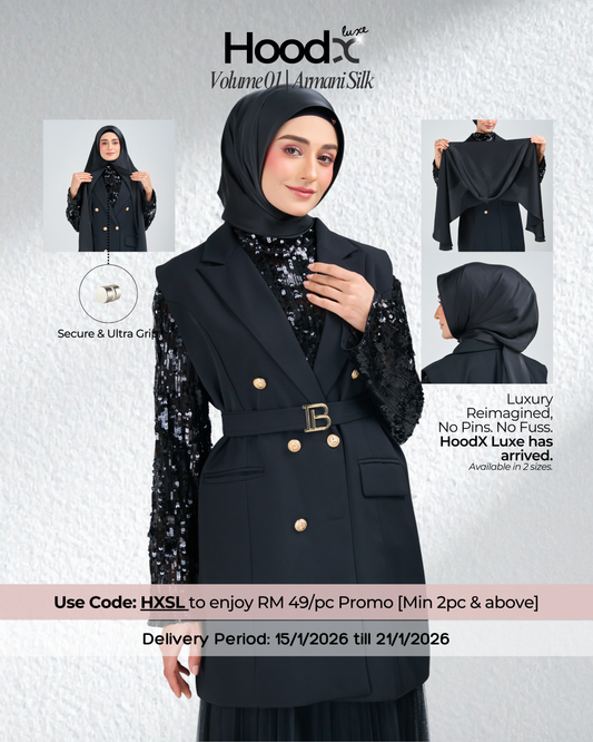 HoodX Luxe in Raven Black