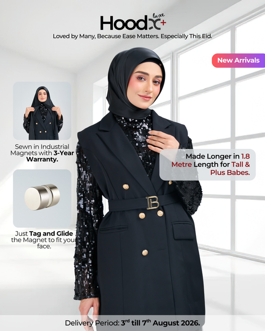 HoodX⁺Plus Luxe in Raven Black