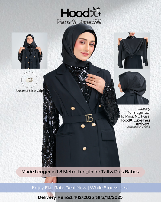 HoodX⁺Plus Luxe in Raven Black