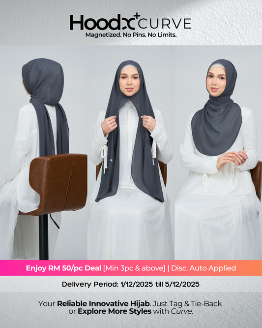 HoodX⁺Plus Curve in Raven Grey