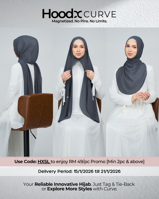 HoodX Curve in Raven Grey