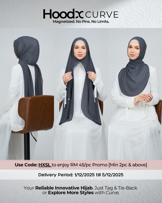 HoodX Curve in Raven Grey