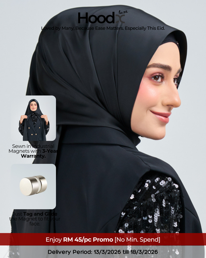 HoodX Luxe in Raven Black