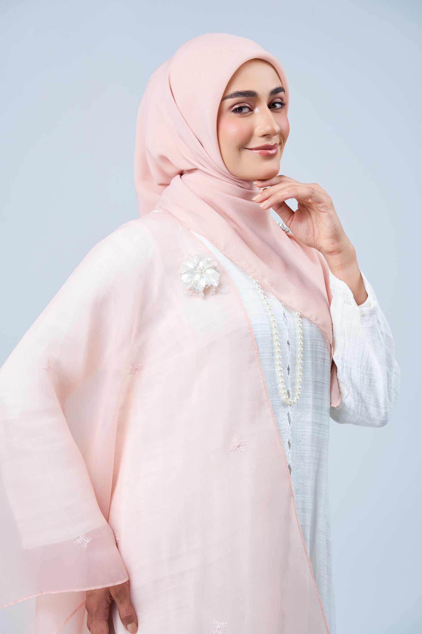 2IN1 Rhea Raya Set in Ayu [Salmon Peach]