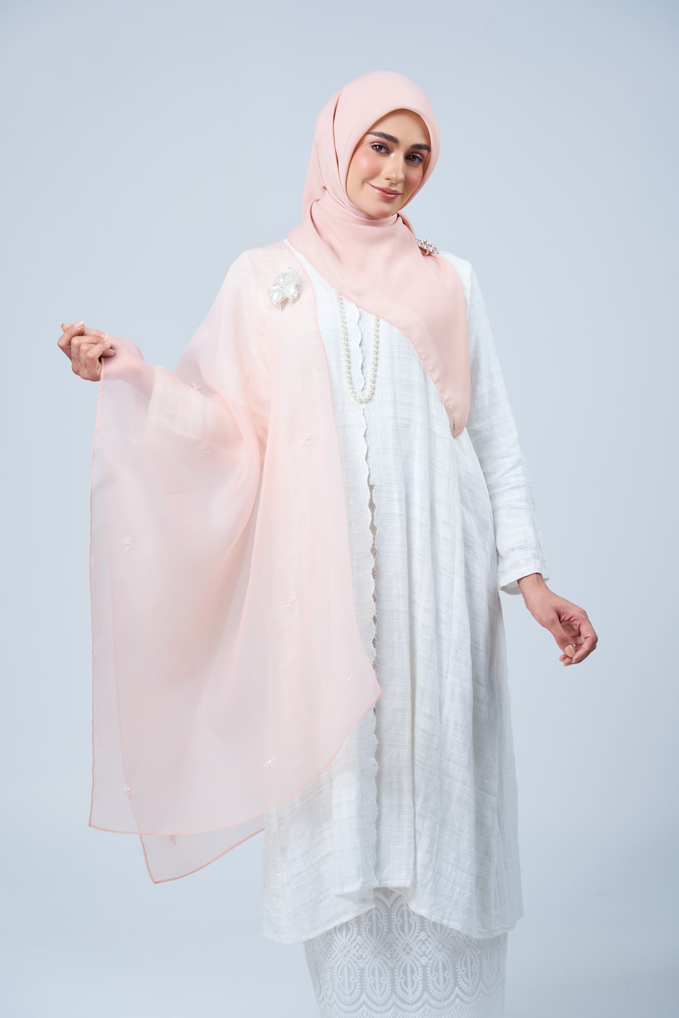 2IN1 Rhea Raya Set in Ayu [Salmon Peach]