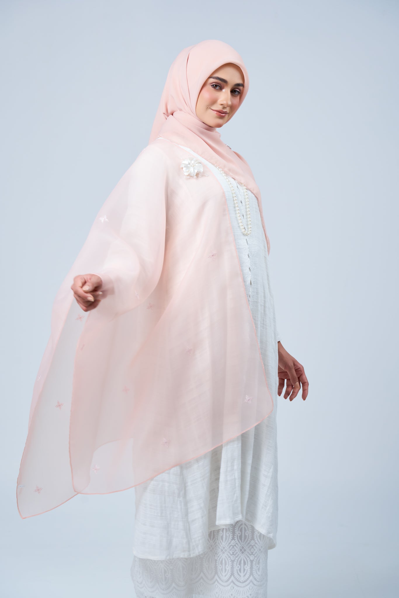 2IN1 Rhea Raya Set in Ayu [Salmon Peach]