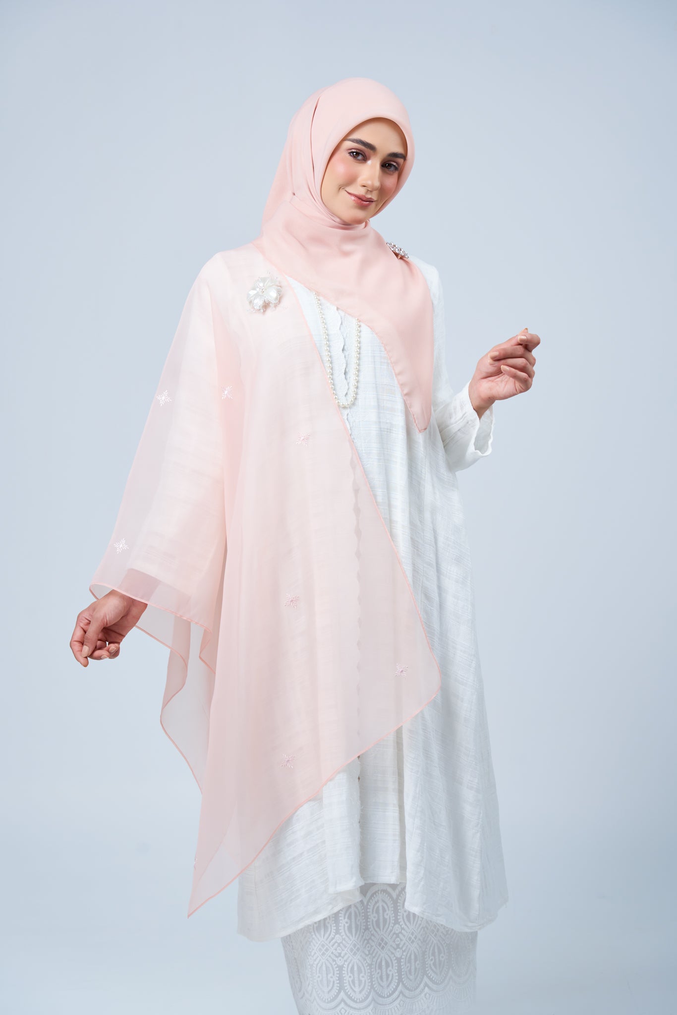 2IN1 Rhea Raya Set in Ayu [Salmon Peach]