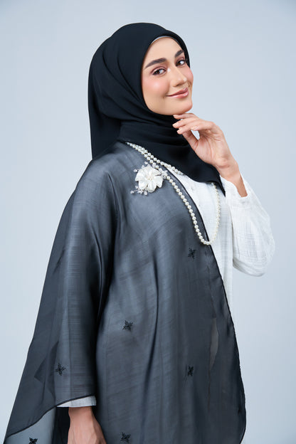 Selendang Rhea in Cempaka [Classic Black]