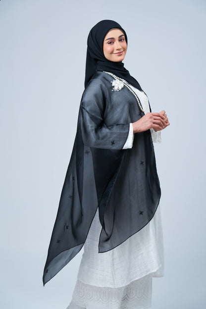 Selendang Rhea in Cempaka [Classic Black]