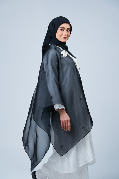 Selendang Rhea in Cempaka [Classic Black]