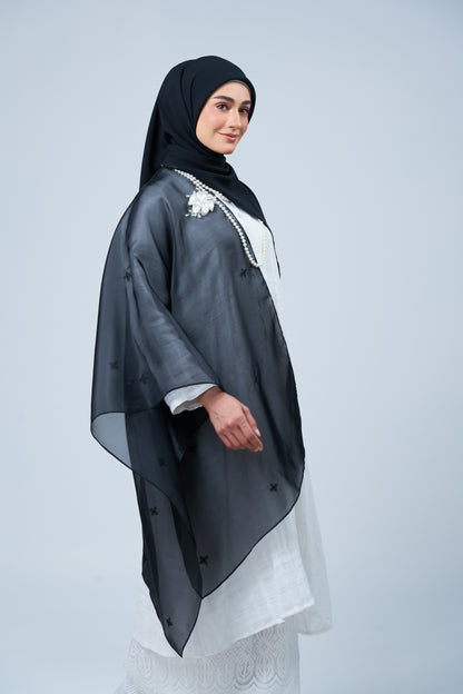 Selendang Rhea in Cempaka [Classic Black]