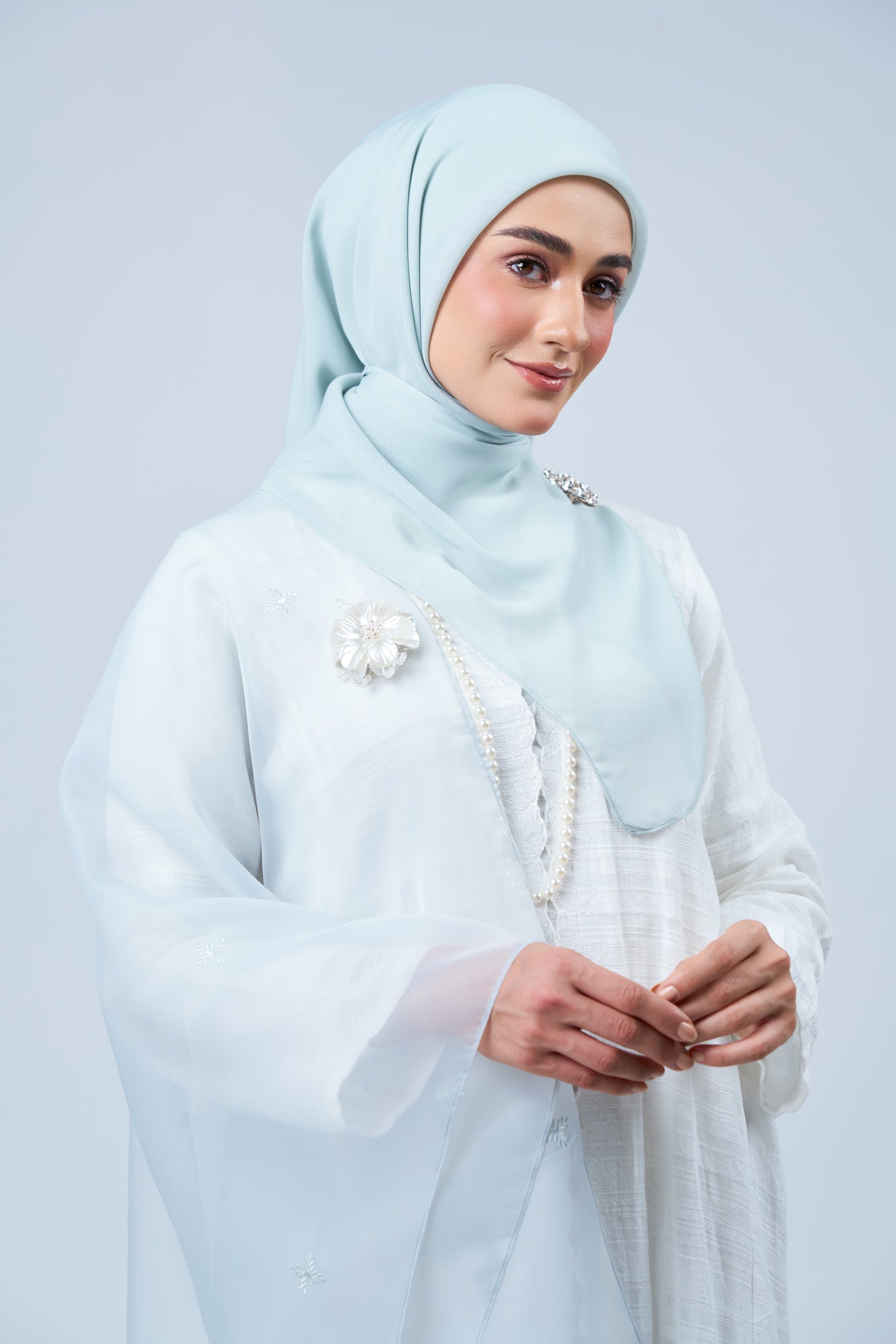 Selendang Rhea in Embun [Light Tiffany]