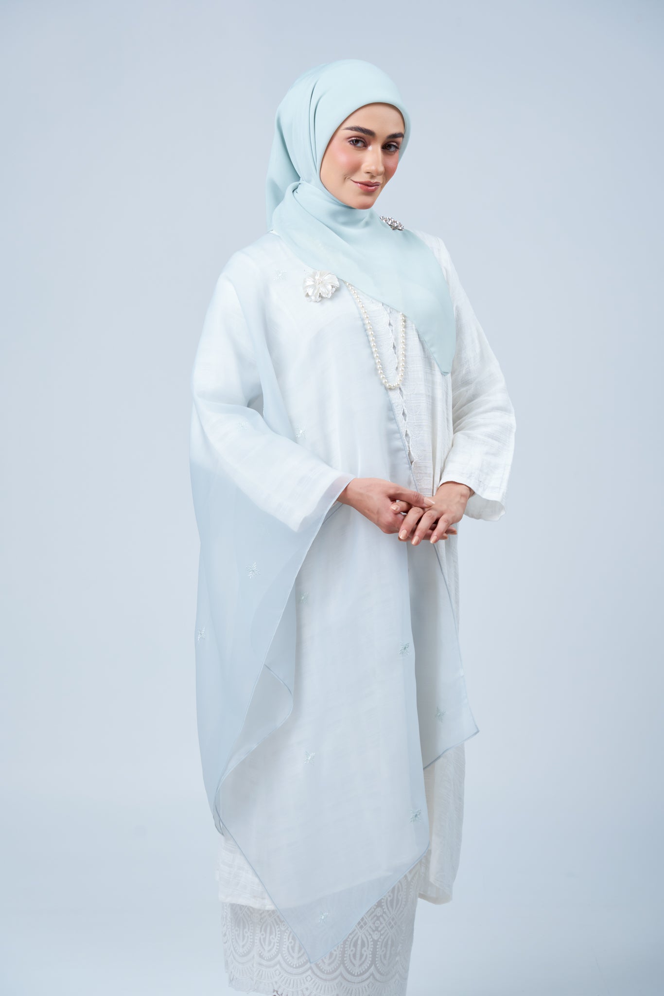 Selendang Rhea in Embun [Light Tiffany]