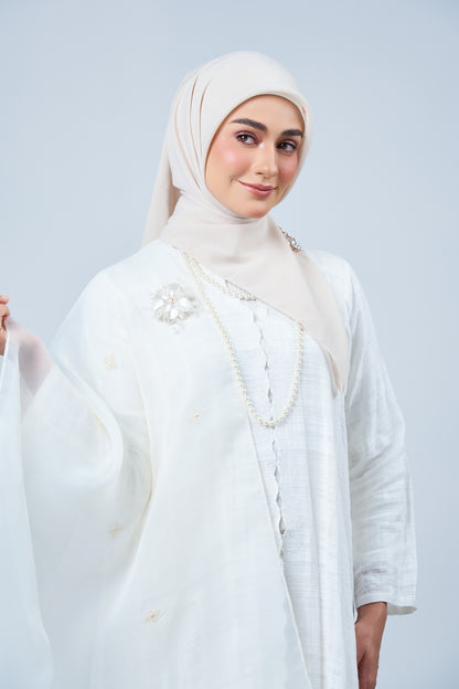 Selendang Rhea Raya Set in Kaseh [Oatmilk]