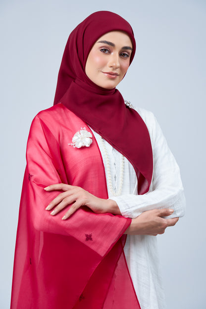 Selendang Rhea in Mawar [Maroon]