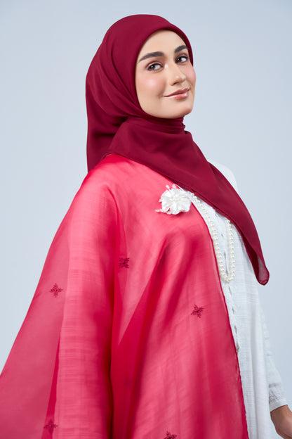 Selendang Rhea in Mawar [Maroon]