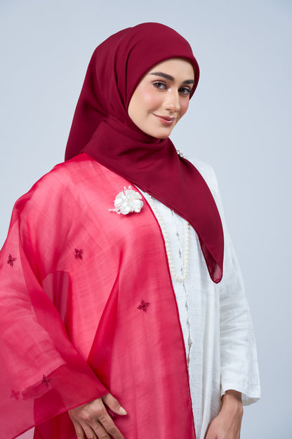 Selendang Rhea in Mawar [Maroon]