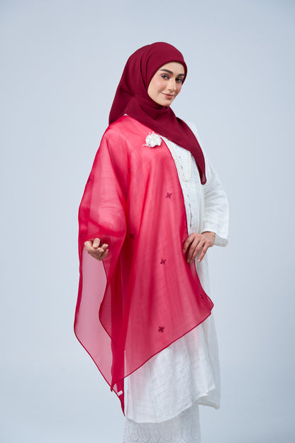 Selendang Rhea in Mawar [Maroon]