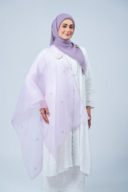 Selendang Rhea in Melur [Heather Purple]