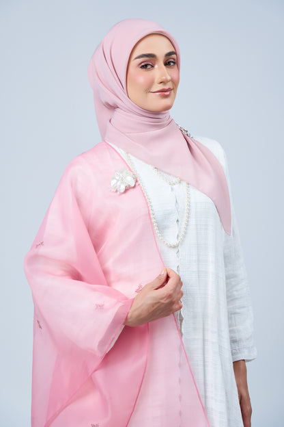 Selendang Rhea in Seroja [Dusty Pink]