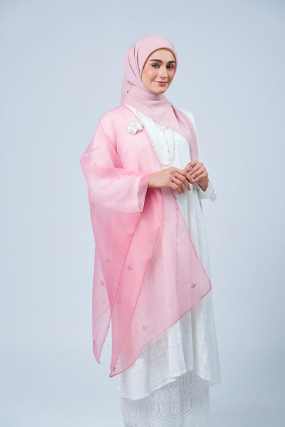 Selendang Rhea in Seroja [Dusty Pink]