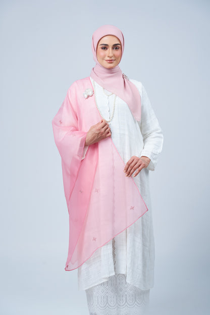 Selendang Rhea in Seroja [Dusty Pink]