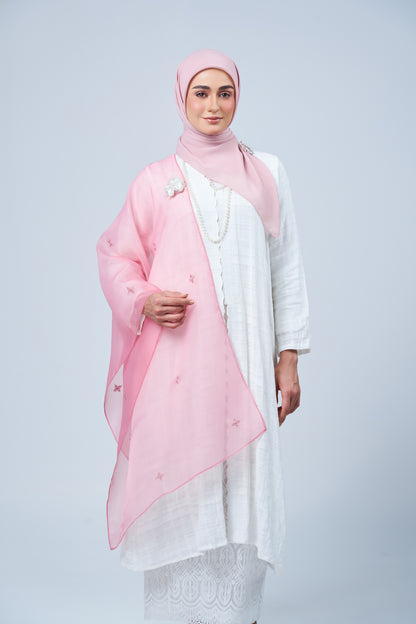 Selendang Rhea in Seroja [Dusty Pink]