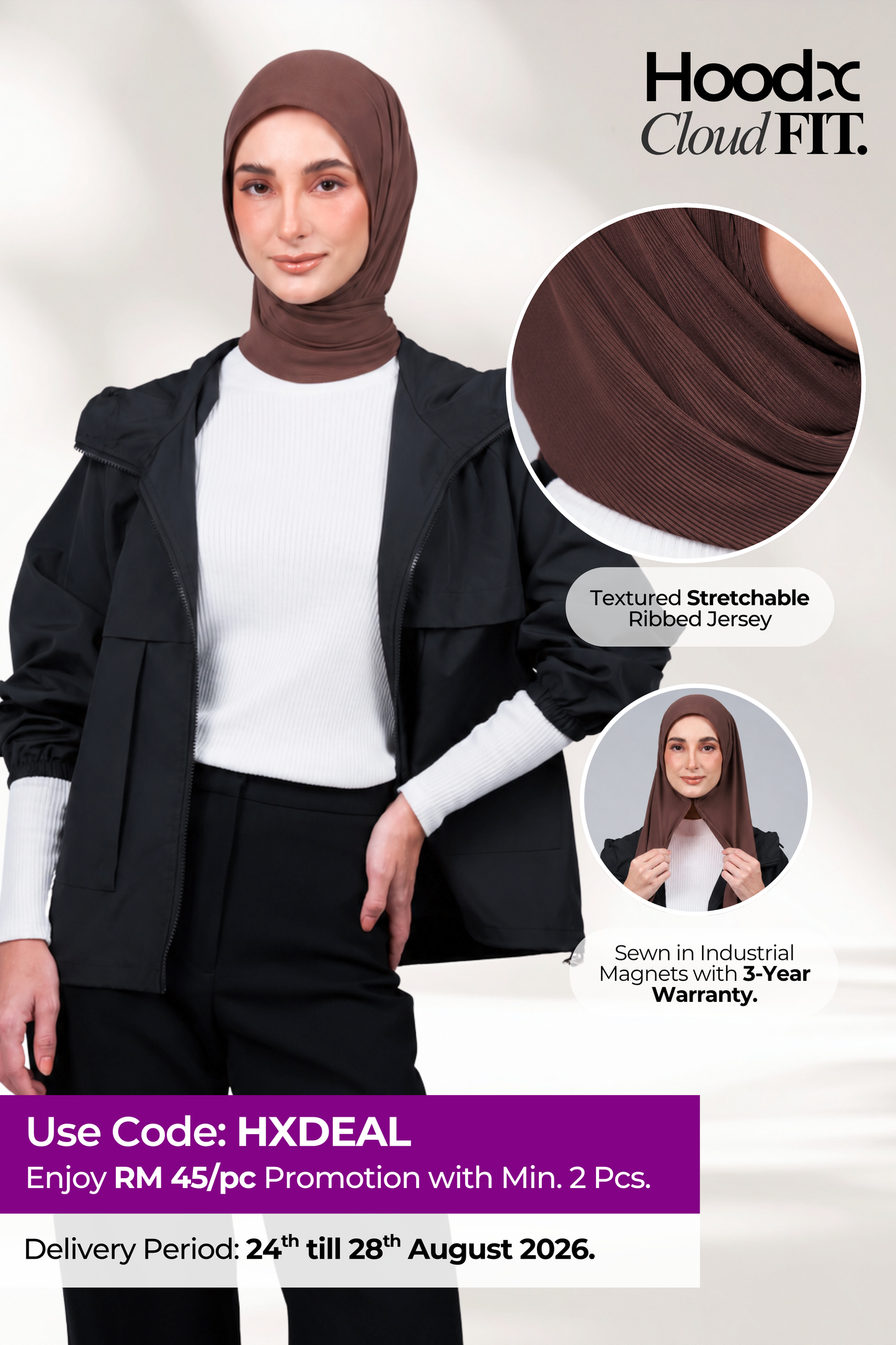 [★ New Colour] HoodX CloudFit in Rich Brown