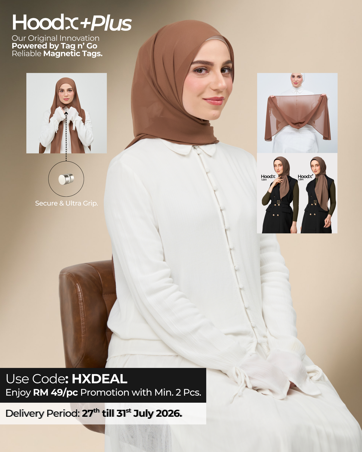 HoodX⁺Plus in Rich Brown