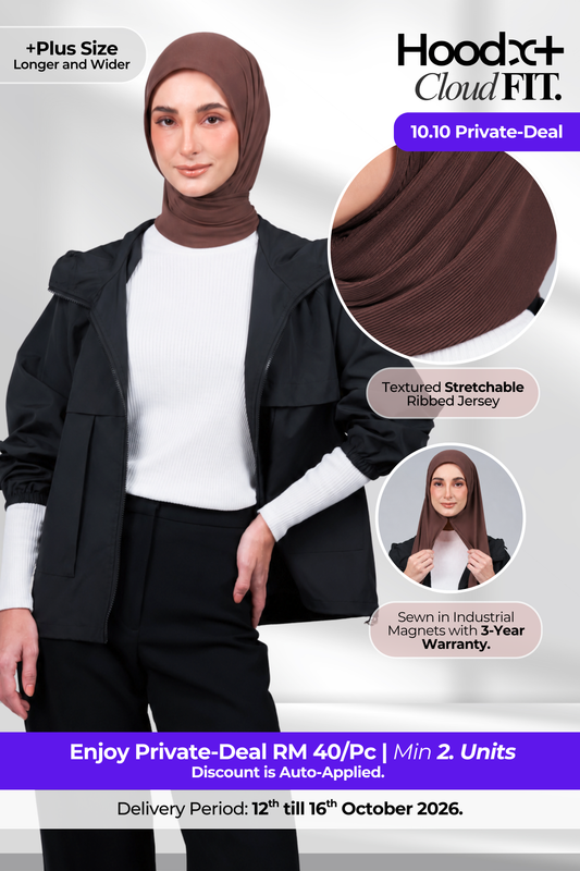 [10.10 PD] ♛ HoodX+ CloudFit in Rich Brown