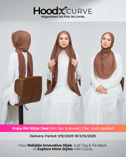 HoodX⁺Plus Curve in Rich Brown