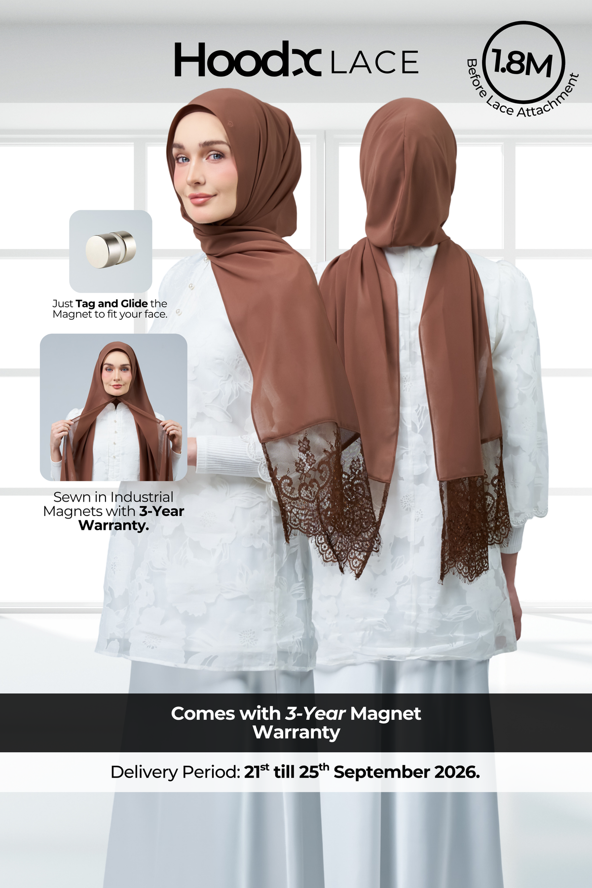 HoodX Lace in Rich Brown
