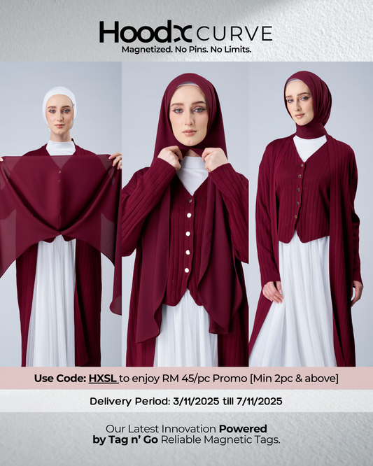 HoodX Curve in Romantic Crimson