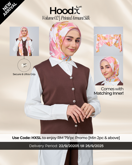 [★New] HoodX Printed Set in Rosaline