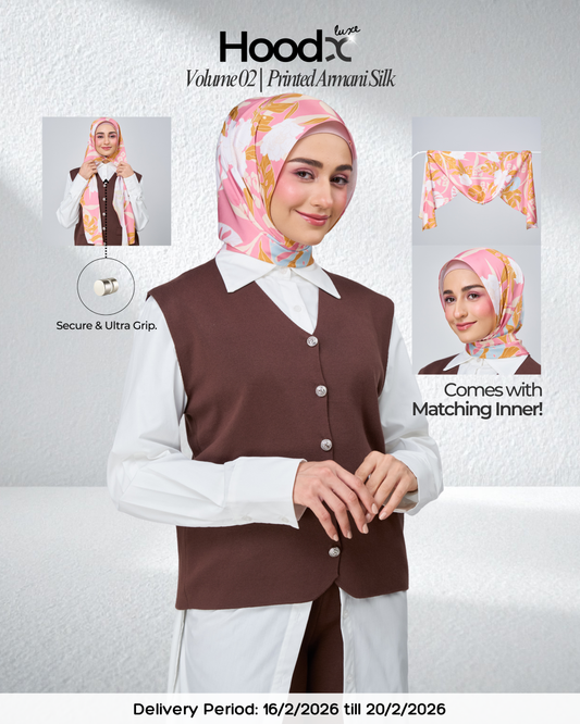 [★New] HoodX Printed Set in Rosaline