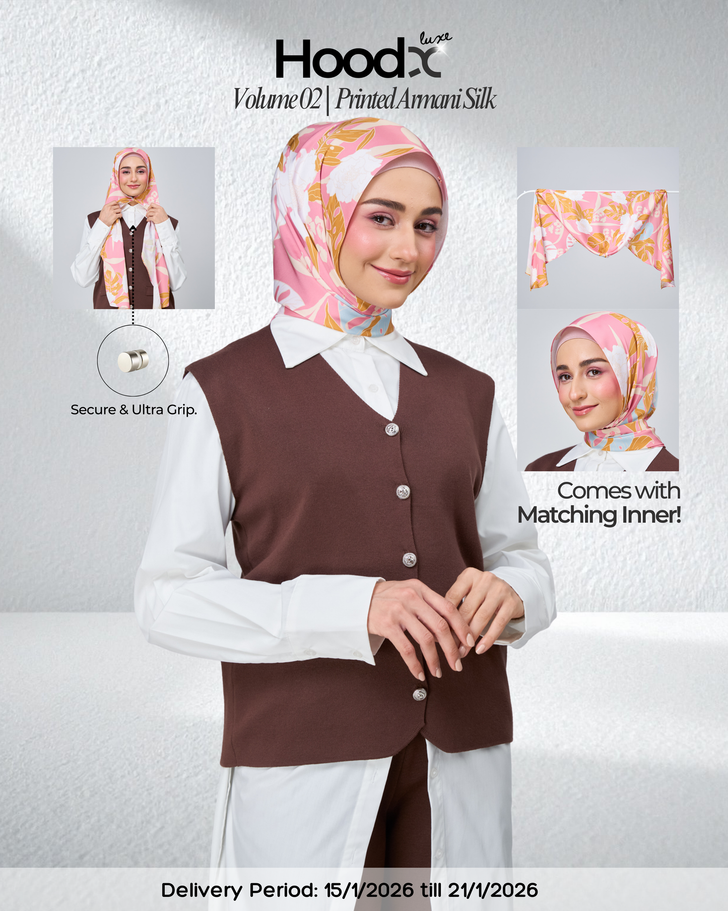 [★New] HoodX Printed Set in Rosaline