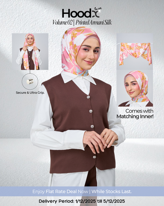 [★New] HoodX Printed Set in Rosaline