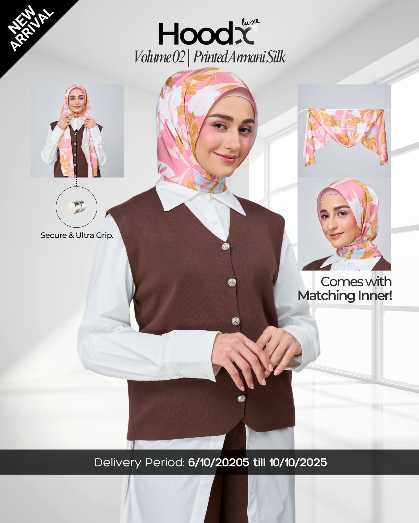 [★New] HoodX Printed Set in Rosaline