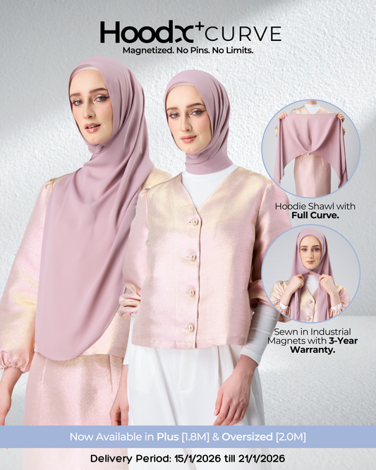HoodX⁺Plus Curve in Rose [Korean Chiffon]