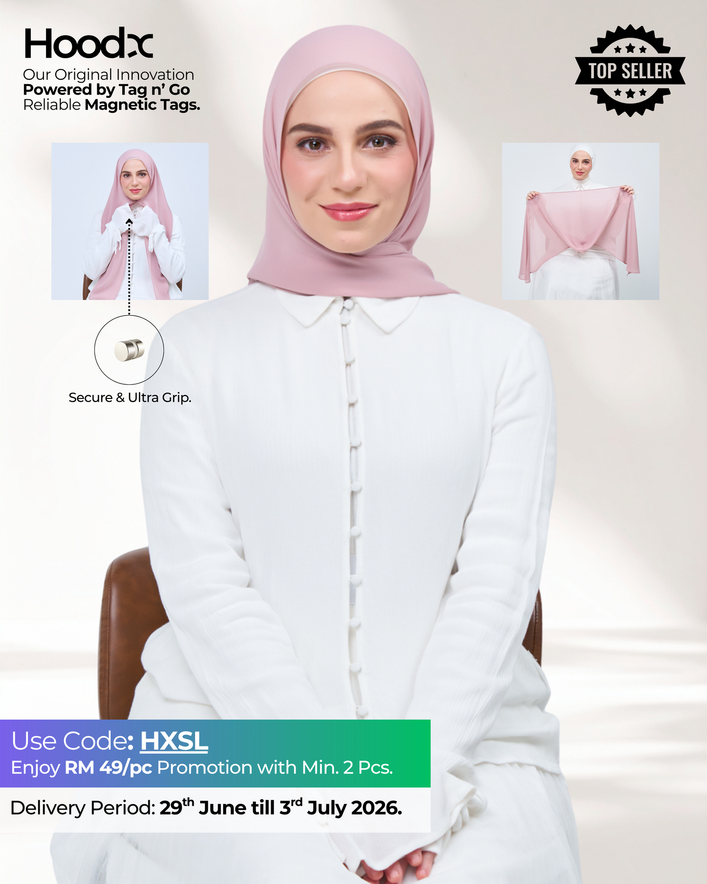 HoodX in Rose