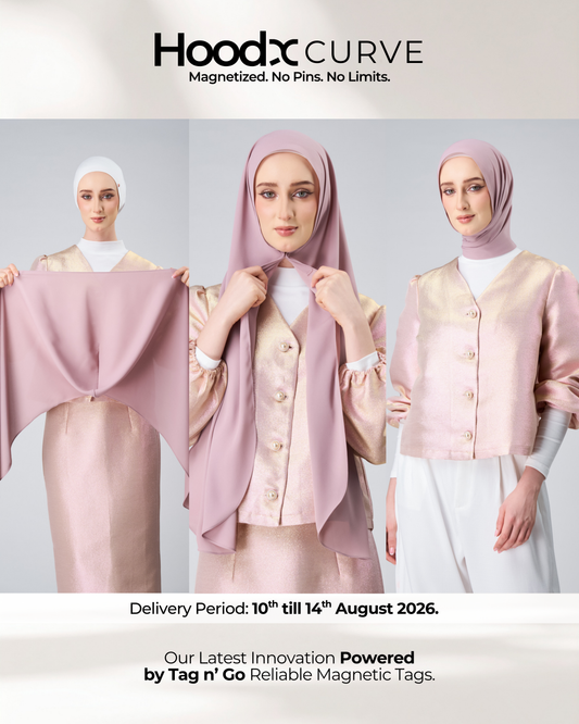 HoodX Curve in Rose [Korean Chiffon]