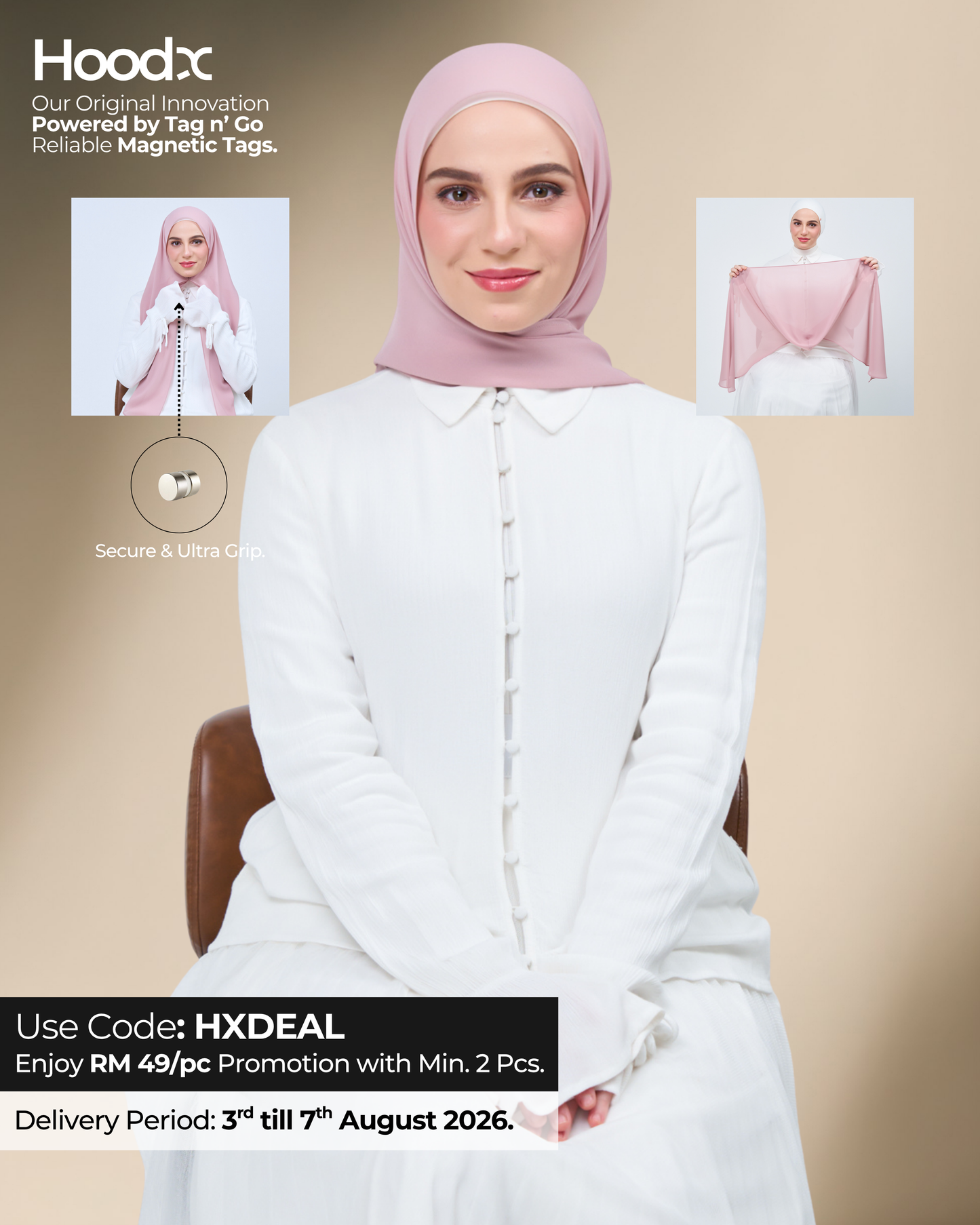 HoodX in Rose