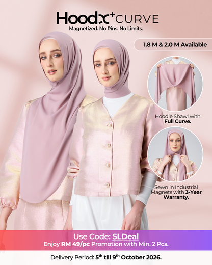 HoodX⁺Plus Curve in Rose [Korean Chiffon]